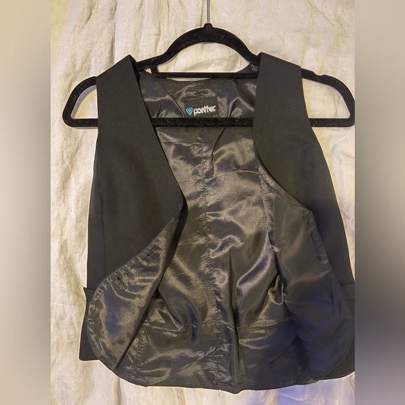 Panther WOMENS black Vest with Buttons & Fully Lined - Picture 2 of 6